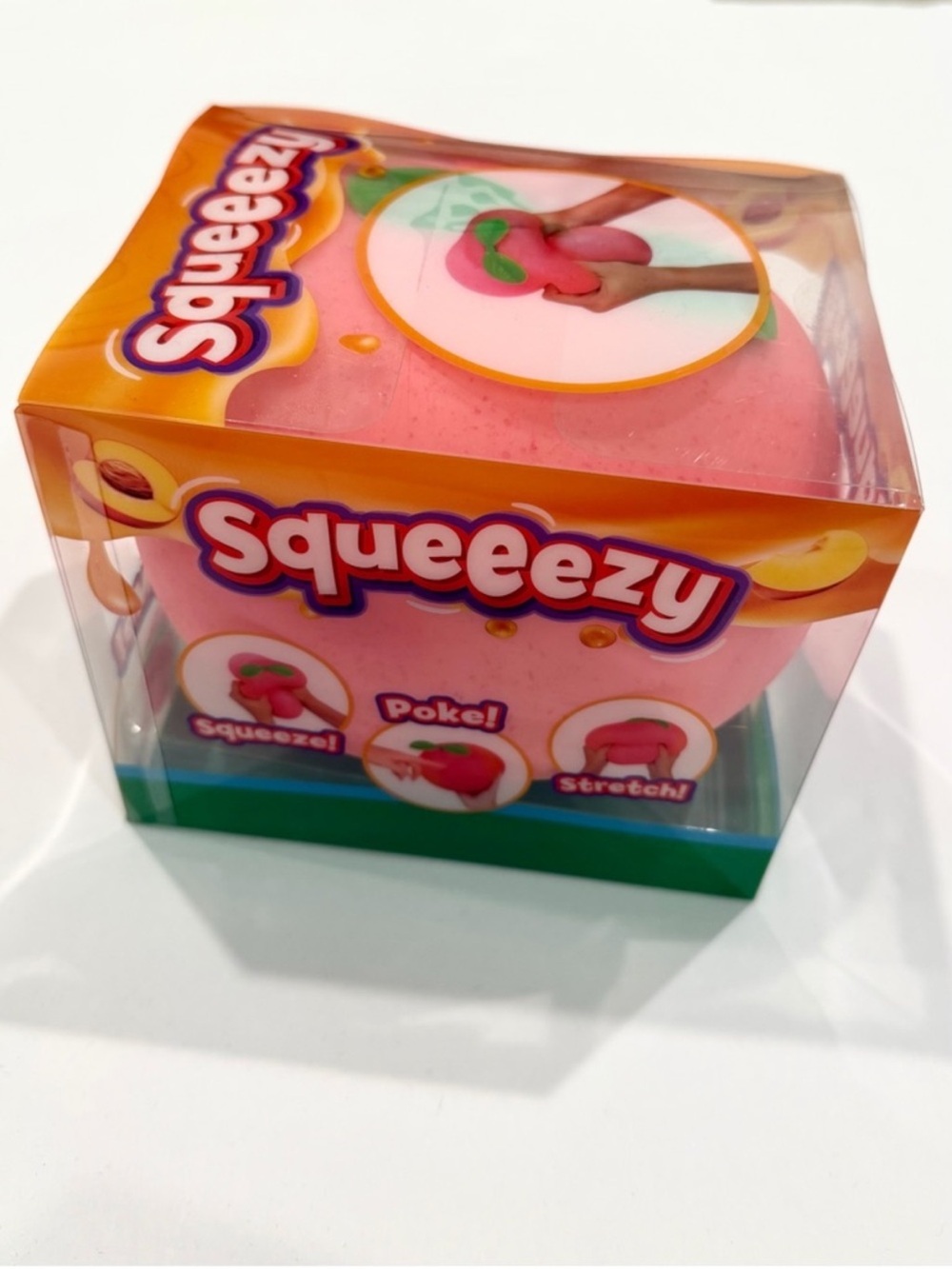 Sunny Days Squeeezy Kids Toy Peach Fruit Stress Squeeze Squishy